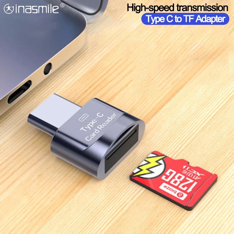 micro usb a micro sd, lector de tarjetas de memoria inteligente para Xiaomi, portátil tipo C a TF, lector de tarjetas OTG para Samsung y Huawei|Transformadores y adaptadores de teléfonos| -