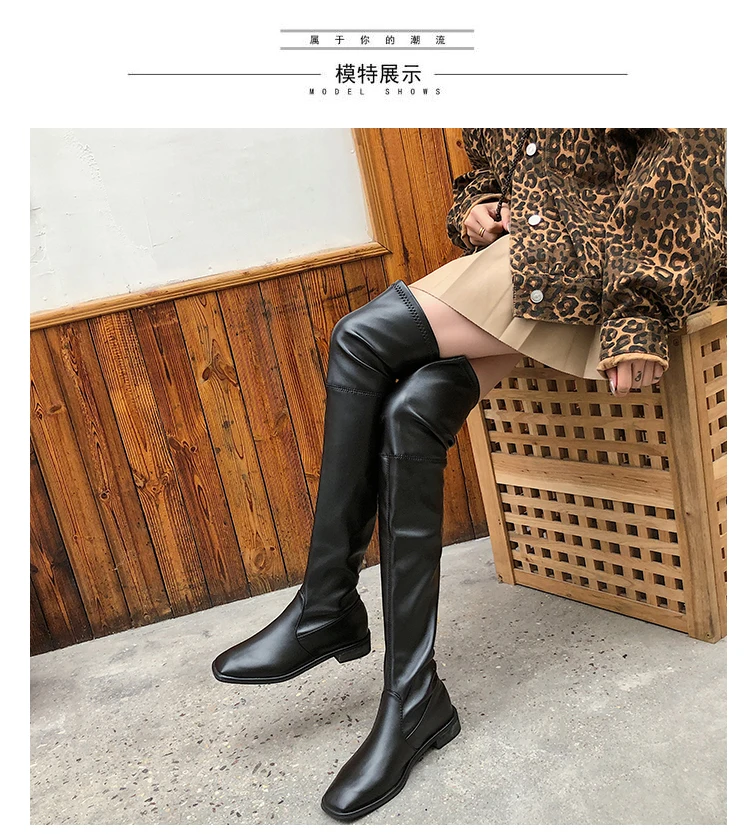 Winter Boots Lady Booties Ladies Shoes Luxury Designer Sexy Thigh High Heels High Sexy Round Toe Boots-women Lace Up