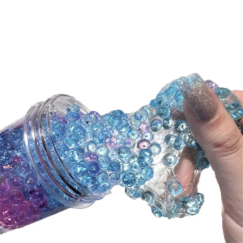 

Transparent Clay Slime Play Dough Toys Mud Fluffy Bead Slime Child Creativity Imagination Education Toy Crystal Mud Play #A