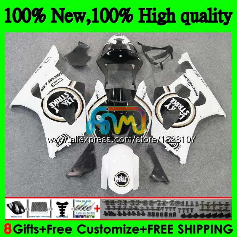 Корпус для SUZUKI GSXR-1000 GSXR1000 03 04 Lucky белый 41BS. 89 1000CC GSX-R1000 GSX R1000 03 04 K3 GSXR 1000 CC 2003 2004 Обтекатель - Цвет: No. 1