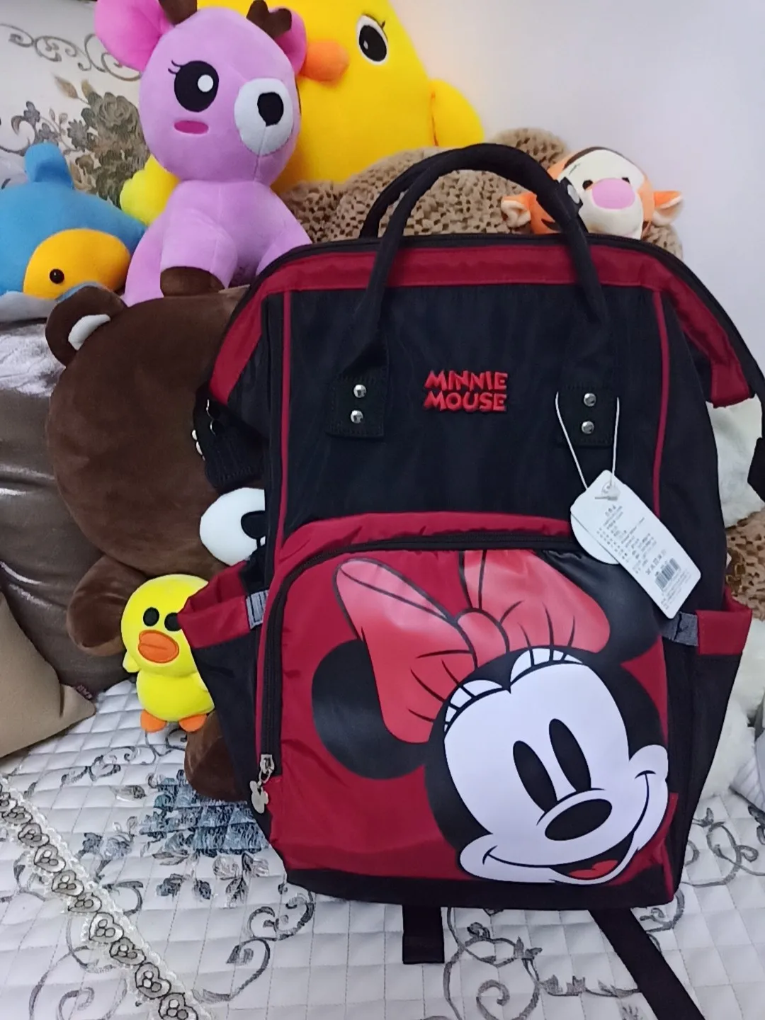 Disney Микки Минни мультфильм мумия мешок Многофункциональный подгузник ребенка USB бутылка изоляции сумки для беременных большой емкости пеленки мешок