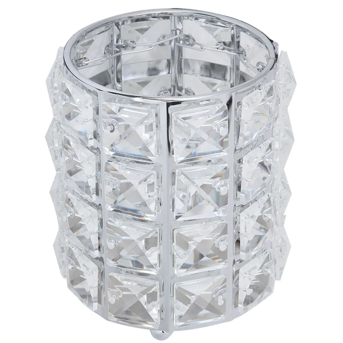 

Makeup Brush Storage Bucket Desktop Decor Organizer Crystal Pen Holders Makeup Brushes Stand Makeup Tool