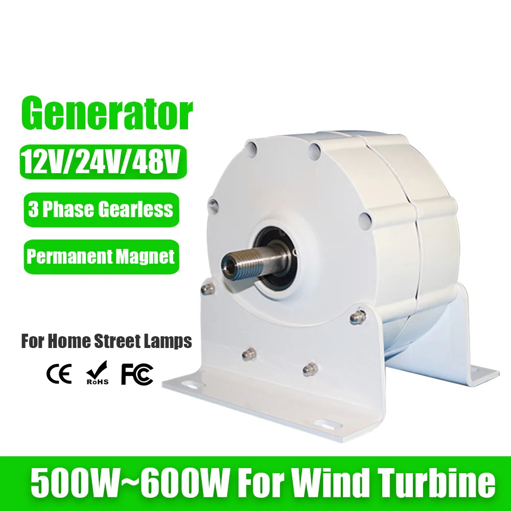 EU Warehouse 500W 600W 12V 24V 48V 3 Phase Gearless Permanent