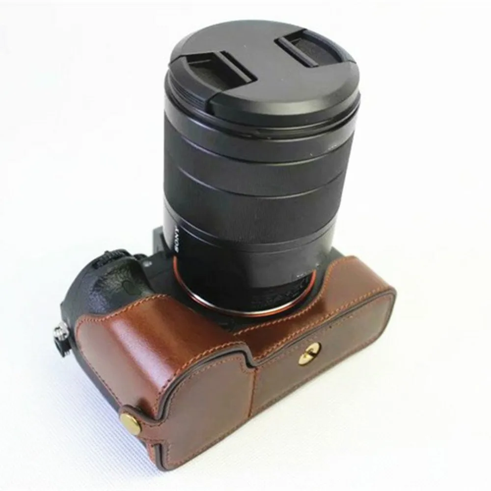 Сумка для камеры из искусственной кожи, чехол для камеры sony Ilce9 A9 A7Iii A7Riii, прочный портативный чехол на половину, чехол на дно