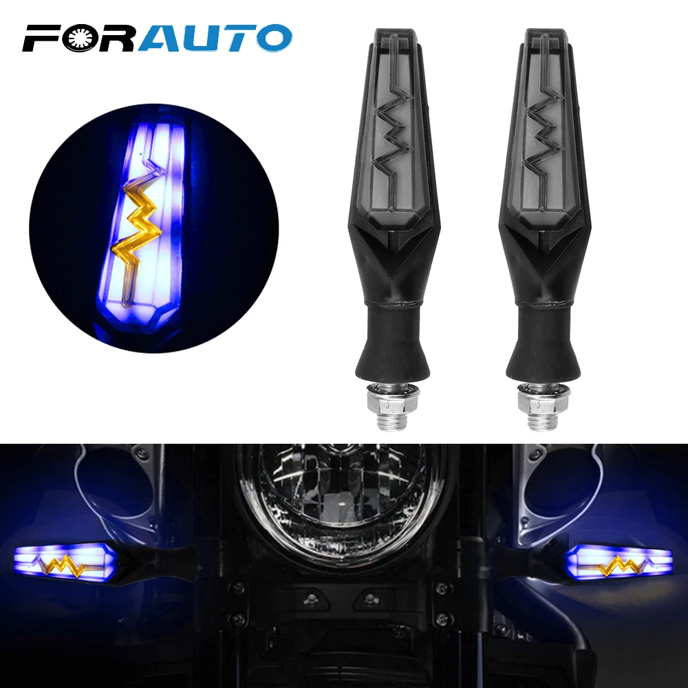 FORAUTO 1 пара поворотный сигнал для мотоцикла Светодиодный индикатор мигающий