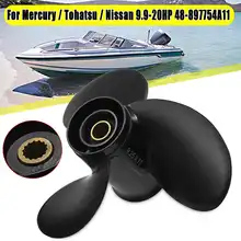 Подвесной пропеллер 9,25x11 для Mercury/Tohatsu/Nissan 9,9-20HP 48-897754A11 Алюминиевая, морской категории пропеллер 14 сплайн зуб 3 лезвия