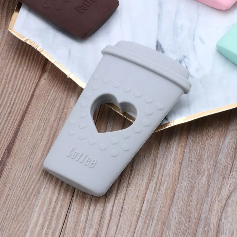 Кофейная чашка, силиконовый прорезыватель, BPA бесплатно, Силиконовые Детские Прорезыватели, бусины, сделай сам, детские зубы, игрушка в подарок