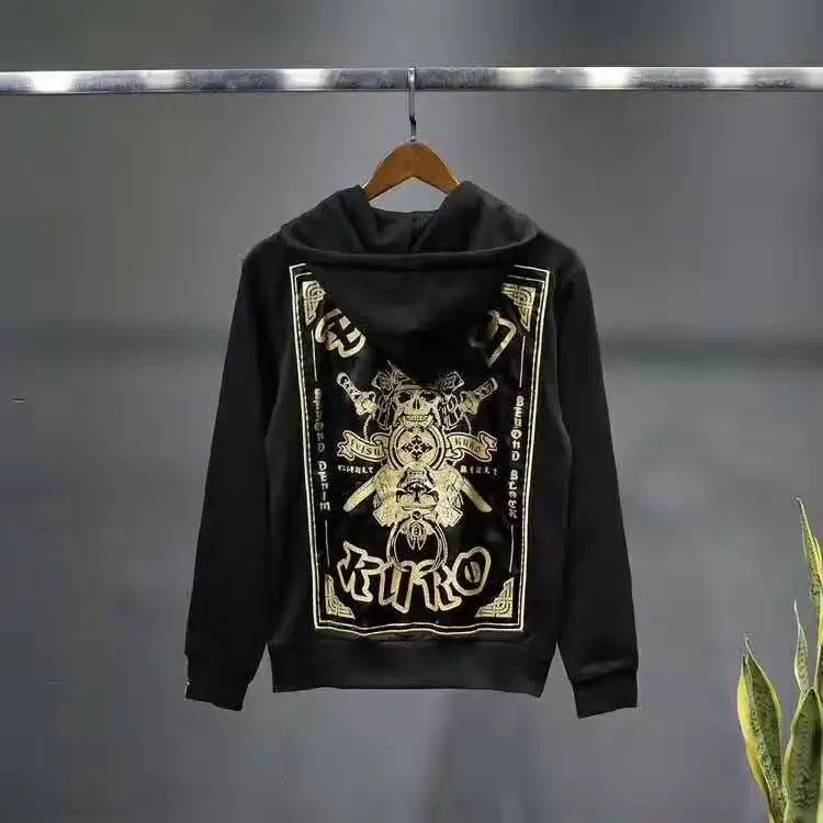 Осень Evisu Мужской Повседневный свитер с капюшоном на молнии теплый дышащий модный мужской свитер с длинными рукавами и рисунком скелета Тренч