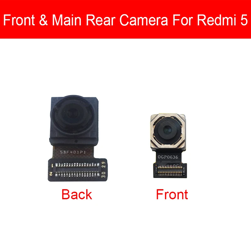 Передняя и задняя основная камера гибкий кабель для Xiaomi Redmi 5 5A 6 6A 7 Pro Plus задняя Большая передняя камера Замена Ремонт