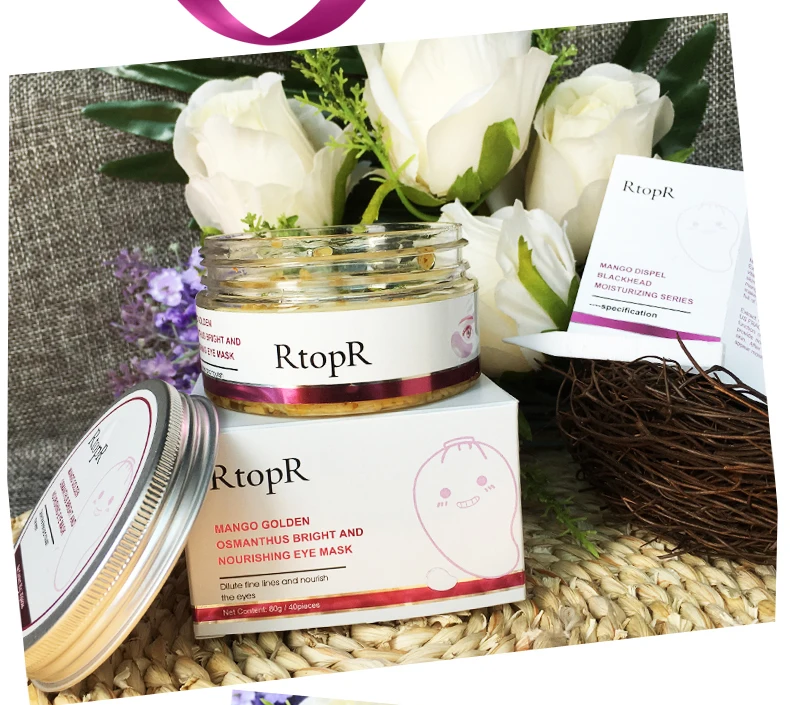 40 шт./кор. манго маска для глаз xGolden Osmanthus яркая и для питания кожи уход против отечности темного круга анти-омоложение маска