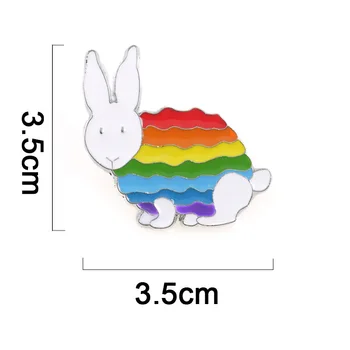 

Wholesale Metal Brooch Pins 50pcs/lot Animal Sheep Pig Cock Rabbit Cow Rainbow Pin Needle LGBT Badge