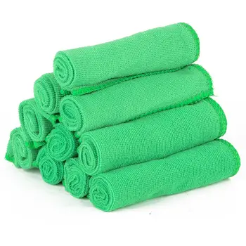 

10pcs Green 30*30cm Auto Towels Cleaning Soft Cloth Car Care Microfiber Car Detailing Durable New Hot Universal