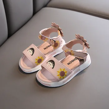 

Summer Girls Baby Sandals Cartoon Princess Non-slip Beach Shoes 1-3 Years Old Children's Shoes Boys Girls Leather Shoes