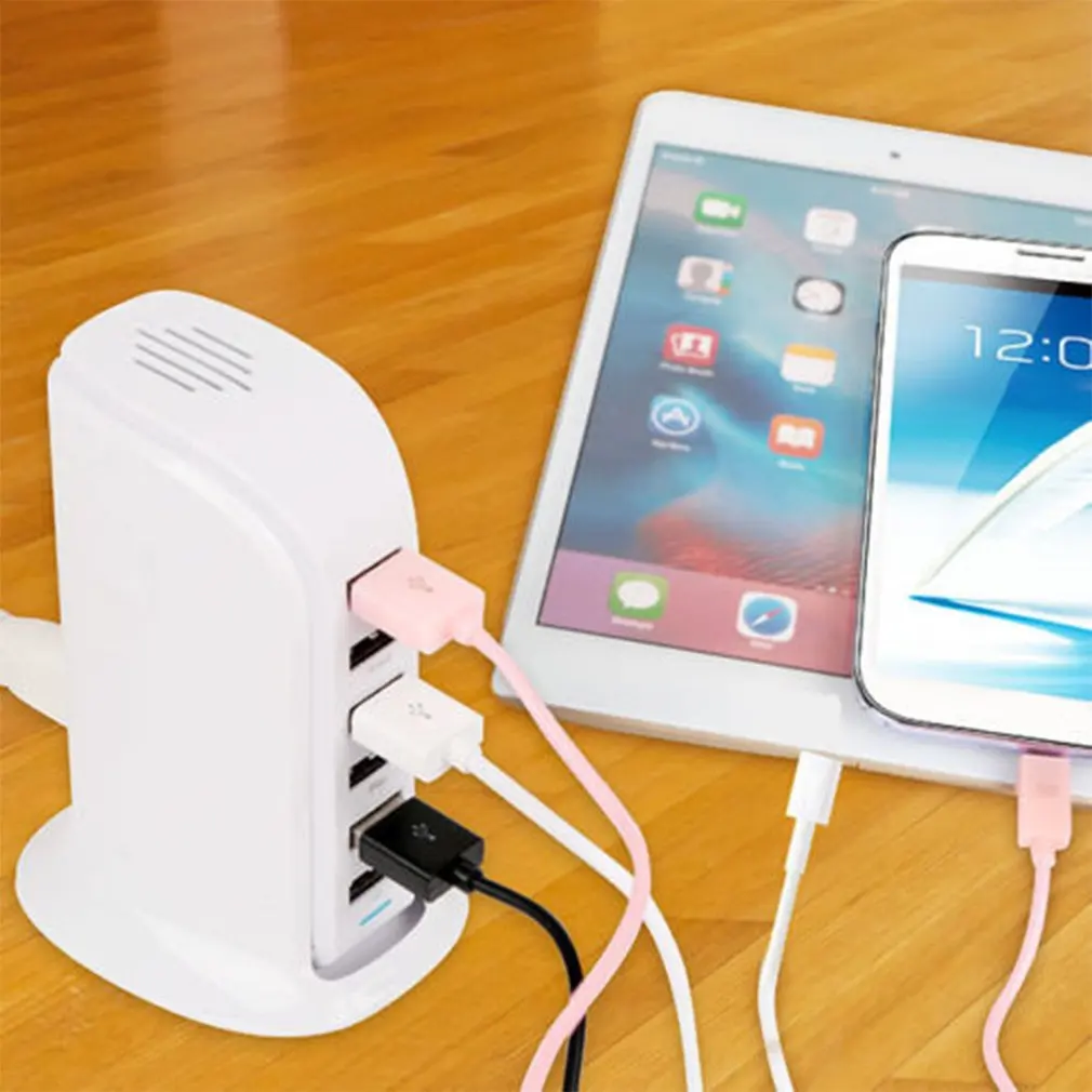 5 портов USB зарядное устройство концентратор мульти док-станция для зарядки с USB универсальный мобильный телефон Настольный настенный дом UK Plug