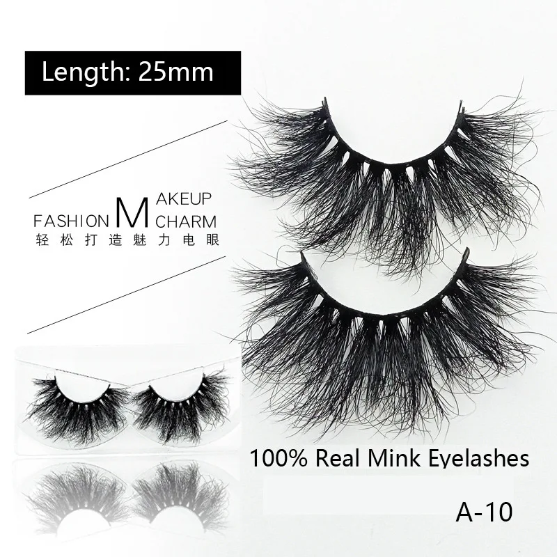 100 Mink Eyelashes False Eyelashes Crisscross Natural Fake lashes Length 25mm Makeup 6D Mink Lashes Extension 2
