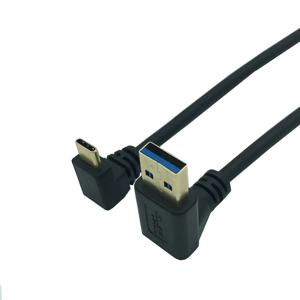 Позолоченный 90 градусов вверх угол USB 3,0(тип-a) штекер USB3.1(тип-c) штекер вниз/вверх угол USB синхронизация данных и зарядный кабель подключение