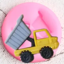 3D игрушка самосвал силиконовые формы для детского дня рождения помадка для кекса инструменты для украшения торта Форма для шоколада формы для мастики