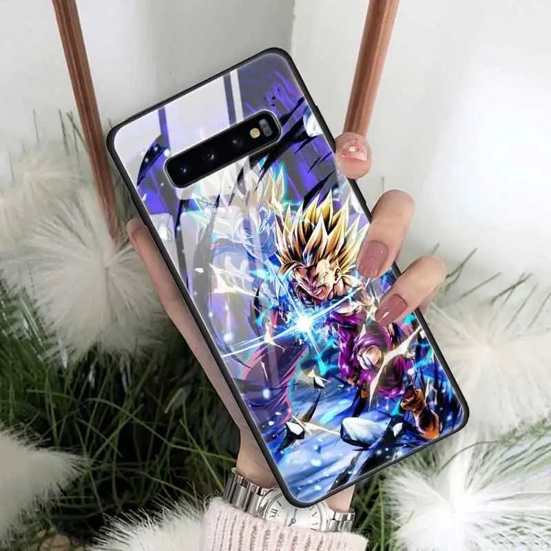 07 Dragon Ball Son Goku чехол из закаленного стекла для samsung Galaxy S10 S10e S9 S8 Note9 Note 10 Plus 5G A50 A30 края из ТПУ Couqe - Цвет: 07