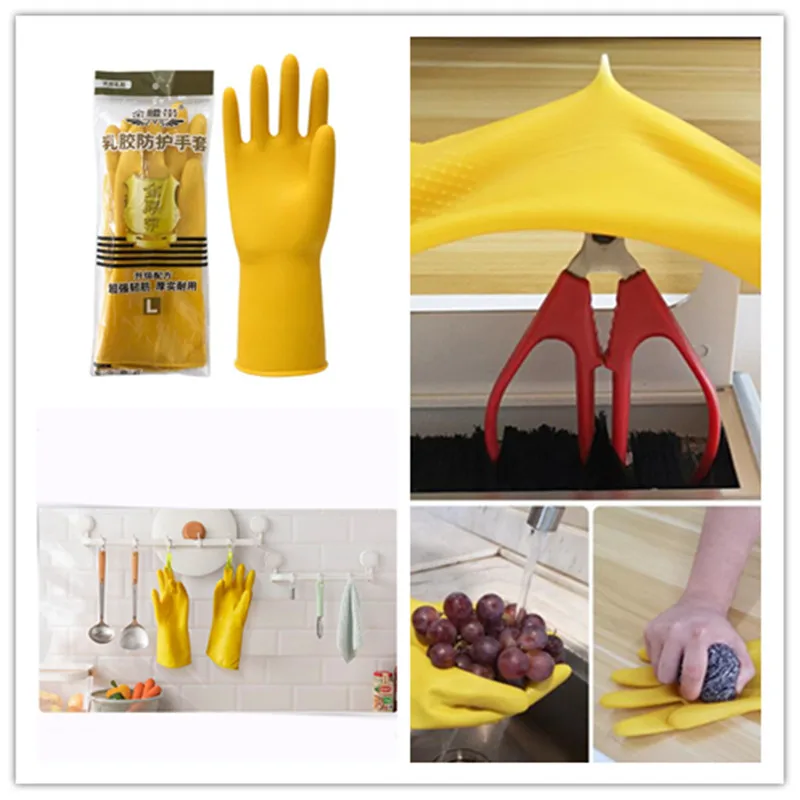 

Latex Waterproof Rubber Gloves, Thick Thin Work Gloves, Hunting Diswashing Notrile Gloves, Household Cleaning Gloves