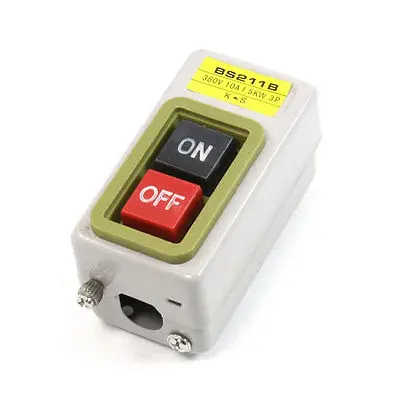 

380V 10A 1.5KW 3P 3 Phase Metal Plate Latching Push Button Switch