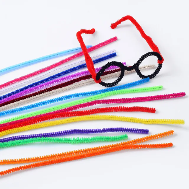100Pcs/set Educational Toys Montessori Materials Chenille Children Sticks Puzzle Craft Colorful Pipe Twist Rod Handmade DIY Toys 4