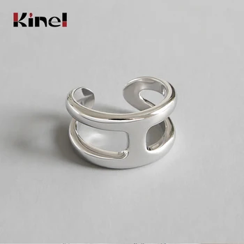 

Kinel 925 Silver Cross Ring Anillos Jewelry Vintage INS Simple Letter Girlfriend Gift Cincin Haut Femme Rings for Women