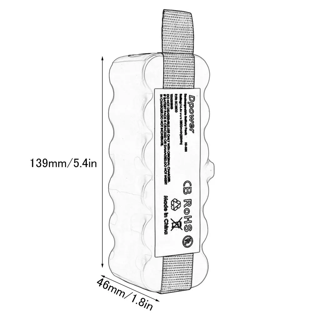 OCDAY 14,4 V 4800mAh Ni-MH Пылесос аккумуляторная батарея запасная батарея подходит для Irobot Roomba