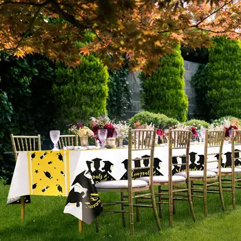 

3pcs Rectangle Graduation Tablecloth Decorative Table Runner Long Table Cover for Graduation Party Decor Picnic 120 x 56 inch