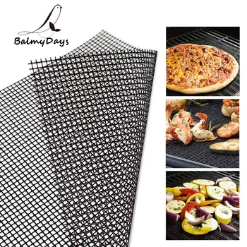 

BBQ Grill Mat Reusable Barbecue Grill Mesh Mat Non-stick Teflon Kitchen Cooking Smoker BBQ Mat Grill Pad Liner BBQ Accessories