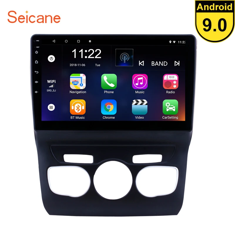 

Seicane Android 9.0 10.1 inch Car GPS radio Head Unit Player For 2013 2014 2015 2016 Citroen C4 with WIFI USB Rear Camera