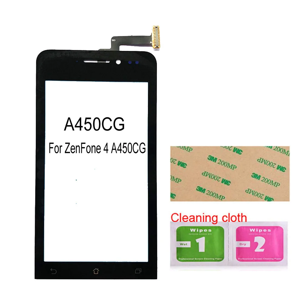 A450CG Black ZF4 сенсорный для Asus Zenfone 4 ze554kl 4,5 ''A450CG сенсорный экран дигитайзер Сенсорная панель Замена - Цвет: A450CG Black