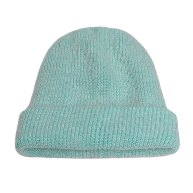 B Rabbit hair Beanies Women Men Winter Hat Knitted Skuilles For Hats Balaclava Unisex Hats Cold-Proof And Warm-Keeping Beanie Caps - Цвет: B
