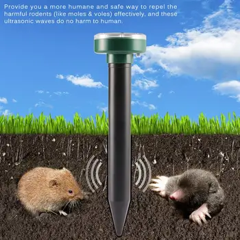

3PCS Portable Outdoor Yard Garden Solar Powered Ultrasonic Sonic Mouse Mole Rodent Repeller Lamp LED Light Rat mouse Repellent