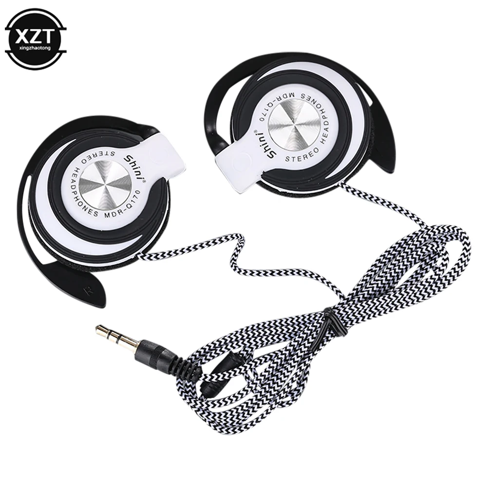 high quality 3.5mm Wired Headphones HIFI Heavy Bass Headset Over-ear Adjustable Ear hook Earphones Music Earphone for Phone 2