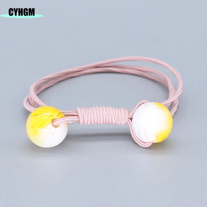 F15-2-pink-yellow Эластичные резинки для волос, розовые резинки для волос, резинки для волос opaska do wlosow, аксессуары для волос для девушек и женщин, женские резинки для волос, F15-2 - Цвет: F15-2-pink-yellow