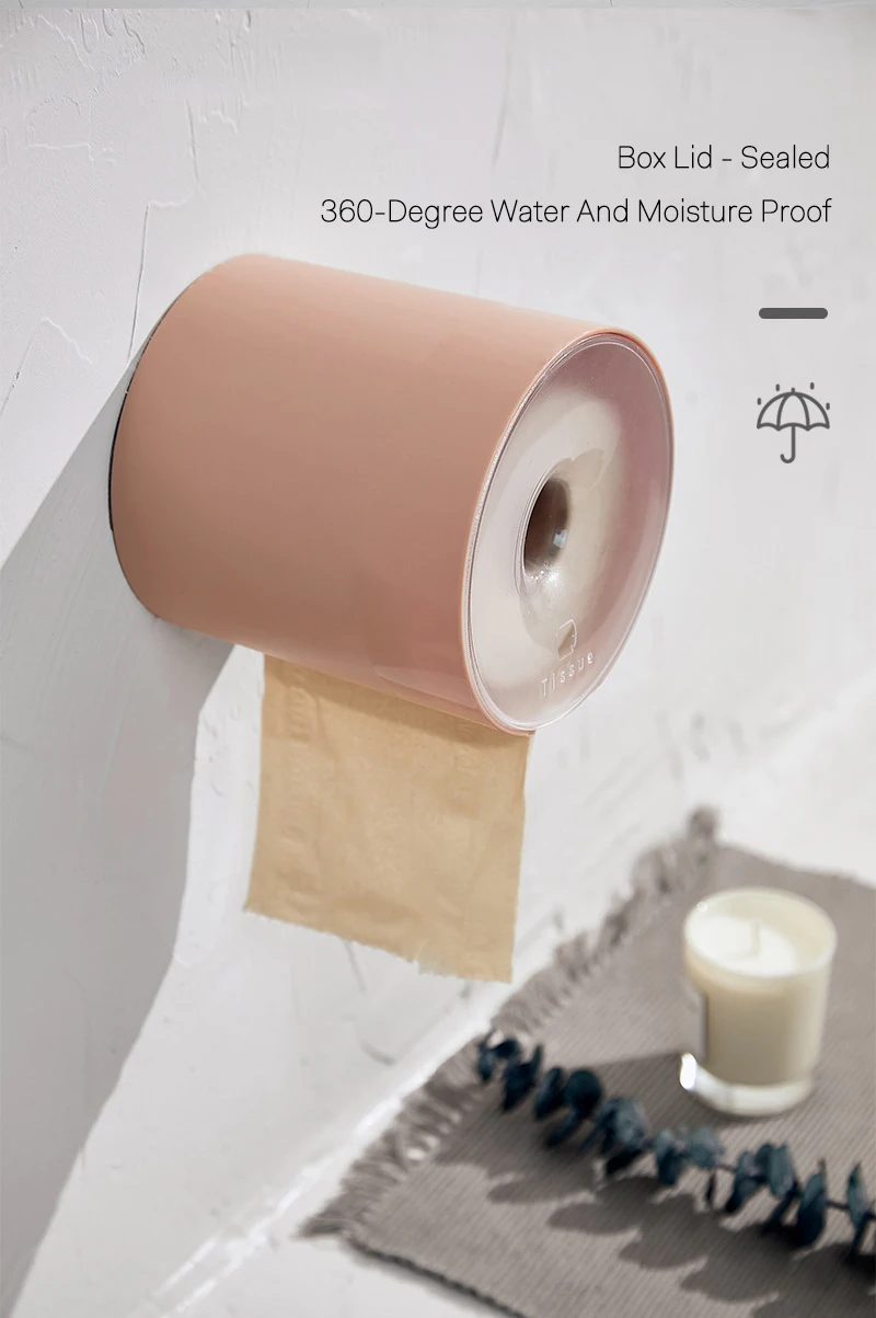 XZJJA Creative Nordic Style Toilet Paper Holder Wall Mounted Toilet Roll Holder Home Paper Towel Holder WC Accessories