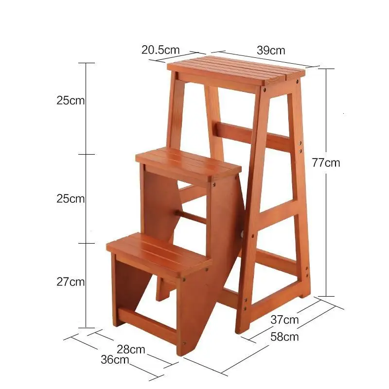 MODEL X Детский табурет для ванной комнаты Sgabelli Cucina Scaletta Legno Merdiven Stepladder Chair Escabeau - Цвет: MODEL X