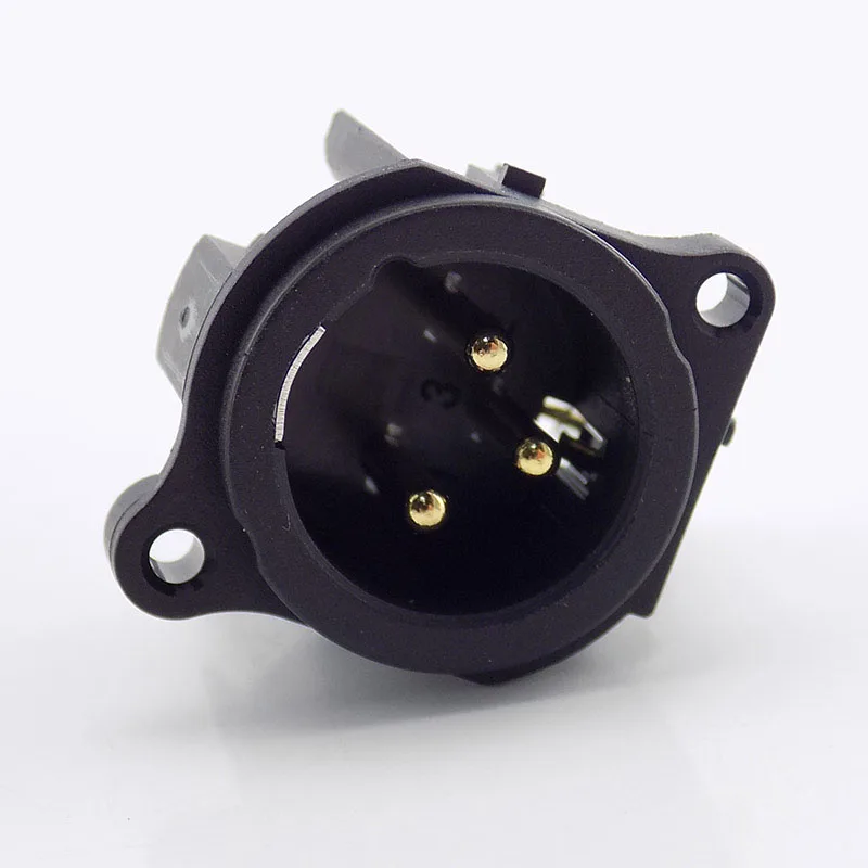 3-контактный разъем для CANNON XLR Разъем 3-контактный XLR Сделано в Китае со штекерной розеткой, Панель шасси для стоек круглый Форма XLR разъем адаптера