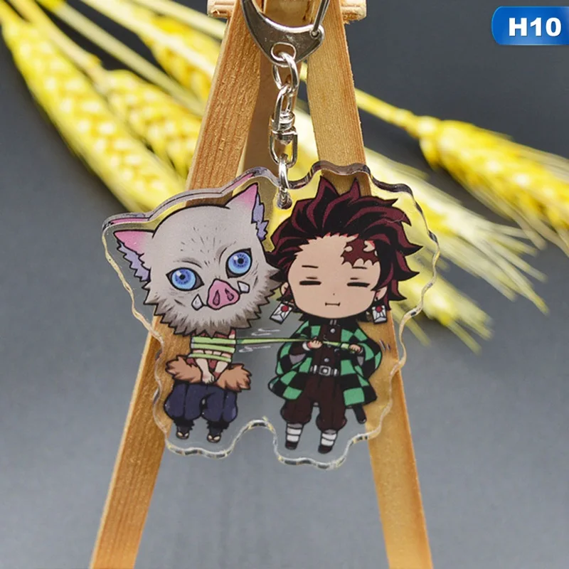 KEY5012H10 Аниме демон убийца: Kimetsu no Yaiba акриловый брелок для ключей Косплей Аниме Подарки - Цвет: KEY5012H10