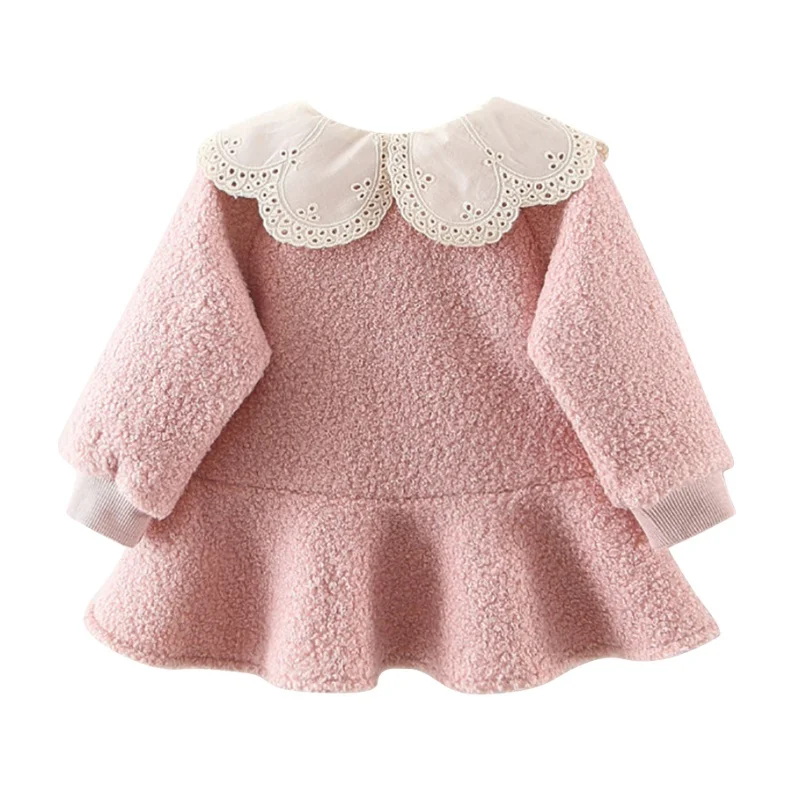 Baby Girl Clothes Girls Dress Autumn Winter Hoodies Thick Warm Princess Sweet Dresses for Girls Children's Clothing Kids Clothes