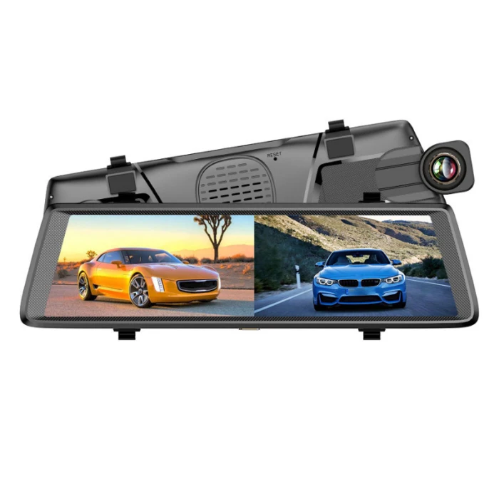 10in 1080P Dash Cam поток медиа автомобильная видеокамера DVR вождения рекордер зеркало заднего вида FKU66