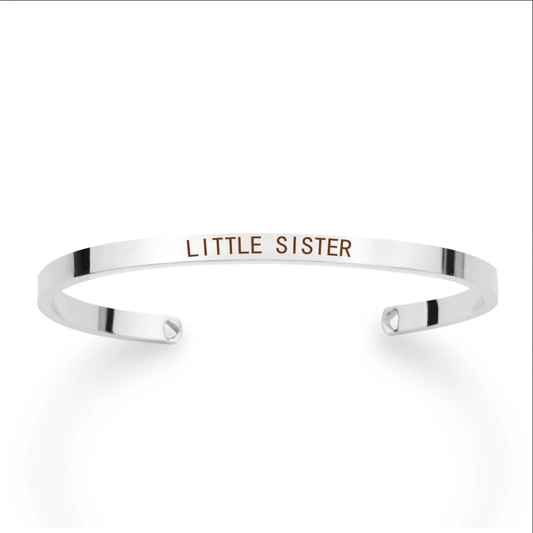 Big Sister Little Sister Engraved Cuff 
