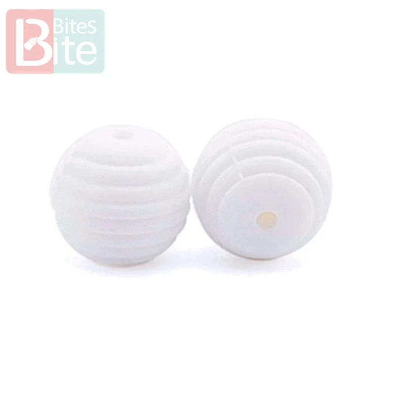 White Lassen sie machen Silikon Perlen beiringe 15 мм 5 штюке DIY Gewinde Silica Perlen BPA FREI 4-6 Monate spirale пищевая Марка Silik - Цвет: White