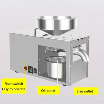 

220V 110V Heat and Cold home oil press machine pinenut, cocoa soy bean olive oil press machine high oil extraction rate