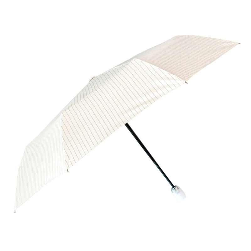 UV Protection Sun Parasol Stripped Umbrella Rain Women High Quality Fashion Folding Umbrella