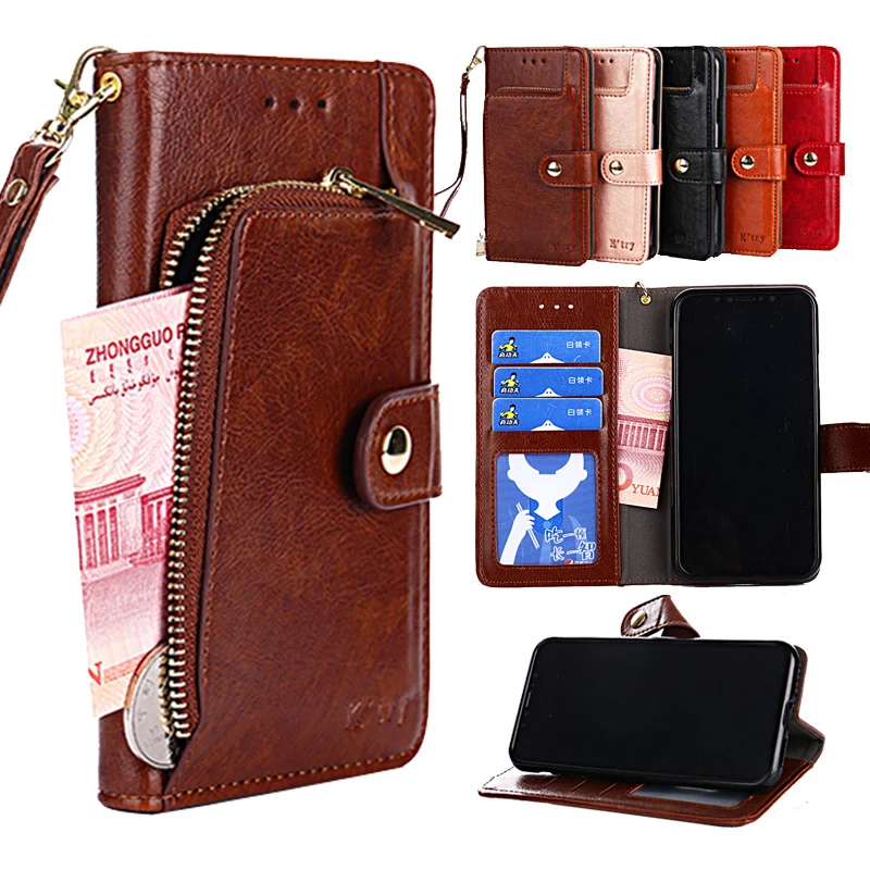 

Flip PU Leather Zipper Wallet Case For Alcatel 1 SE 1X 1C 1S 1V 1B 1A 3 3C Dual Cover Alcatel 3X 3L 2019 2020 5 5V Coque Fundas