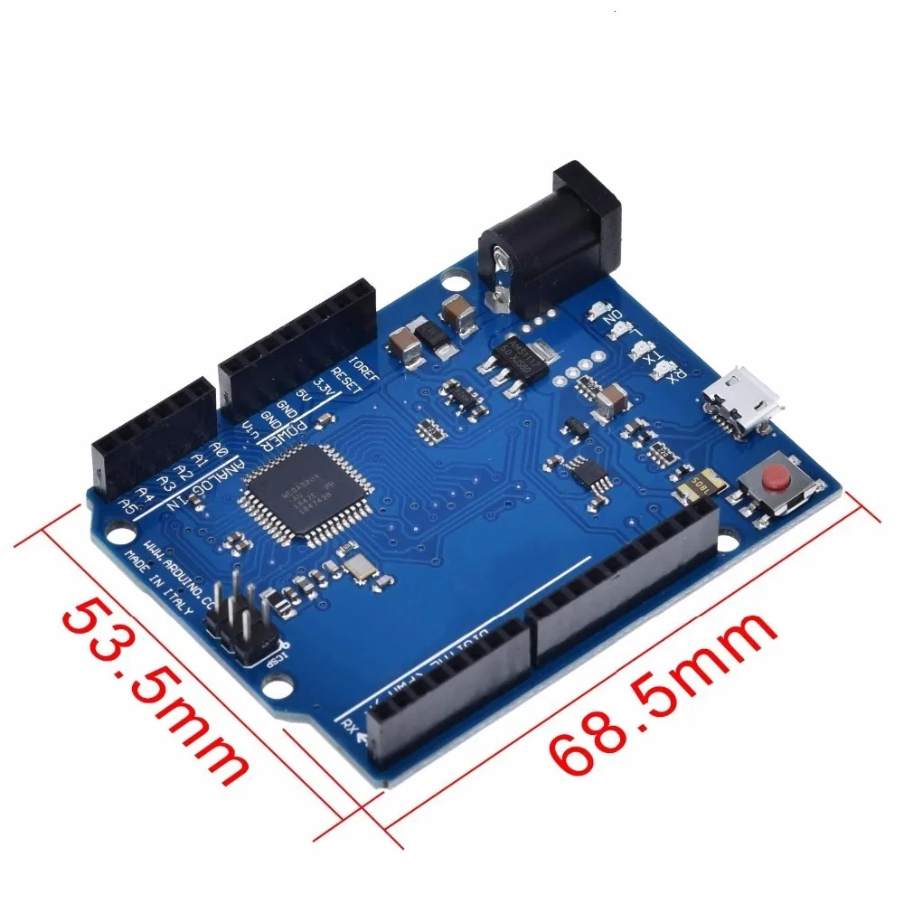 Leonardo R3 микроконтроллер Atmega32u4 макетная плата с USB кабелем совместима с Arduino DIY стартовый комплект