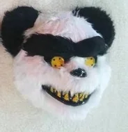 2 col bear New Halloween Masquerade Evil Bloody Rabbit Teddy Bear Cosplay Horror Mask For Kids Adults Easter Props Family Party Plush - Цвет: 2 col bear