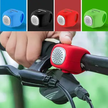 

4 Color Mini Silicone Bicycle Electric Horn Mountain Bike Bell Dead Fly Electronic Horn Personalized Car Bell Riding Accessories
