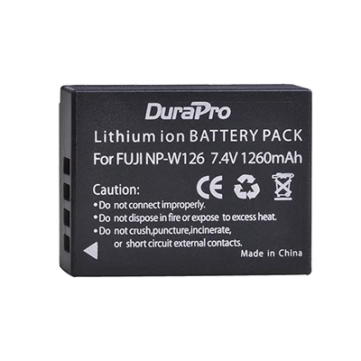2X1260 мА/ч, NP-W126 NP W126 Камера Li-Ion Батарея+ ЖК-дисплей USB Dual Зарядное устройство для цифровой фотокамеры Fuji HS50 HS35 HS33 HS30EXR XA1 XE1 X-Pro1 XM1 X-T10 - Цвет: 1 Battery